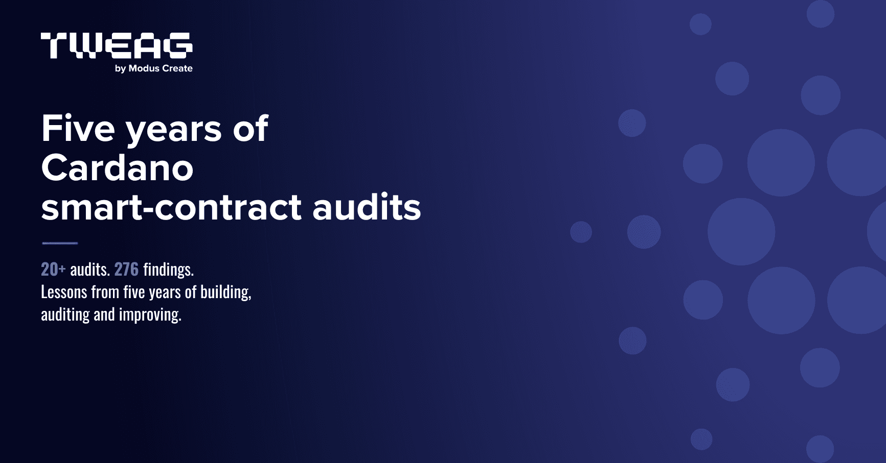 Five years of Cardano smart-contract audits