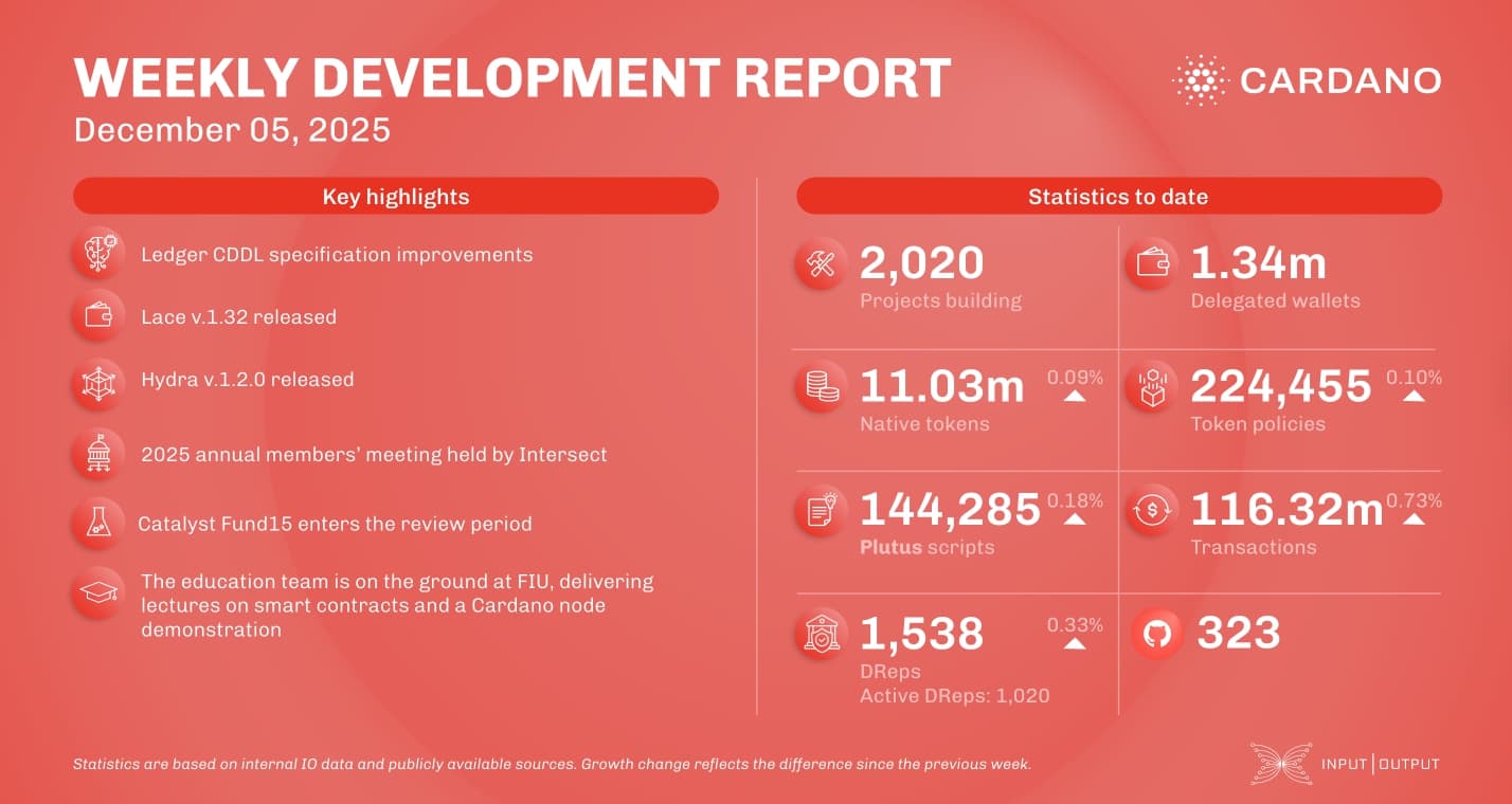 Weekly development report as of 2025-12-05