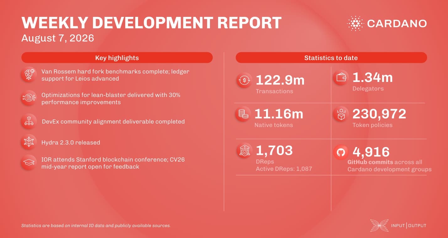 Weekly development report as of 2026-08-07
