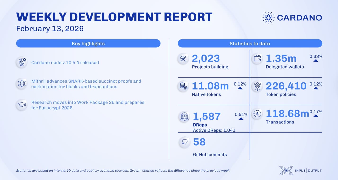 Weekly development report as of 2026-02-13