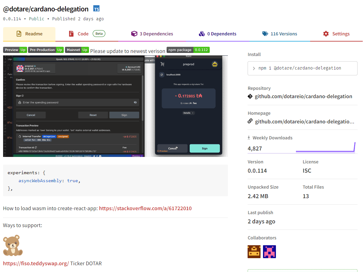 @dotare/cardano-delegation