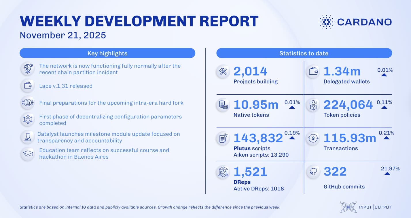 Weekly development report as of 2025-11-21