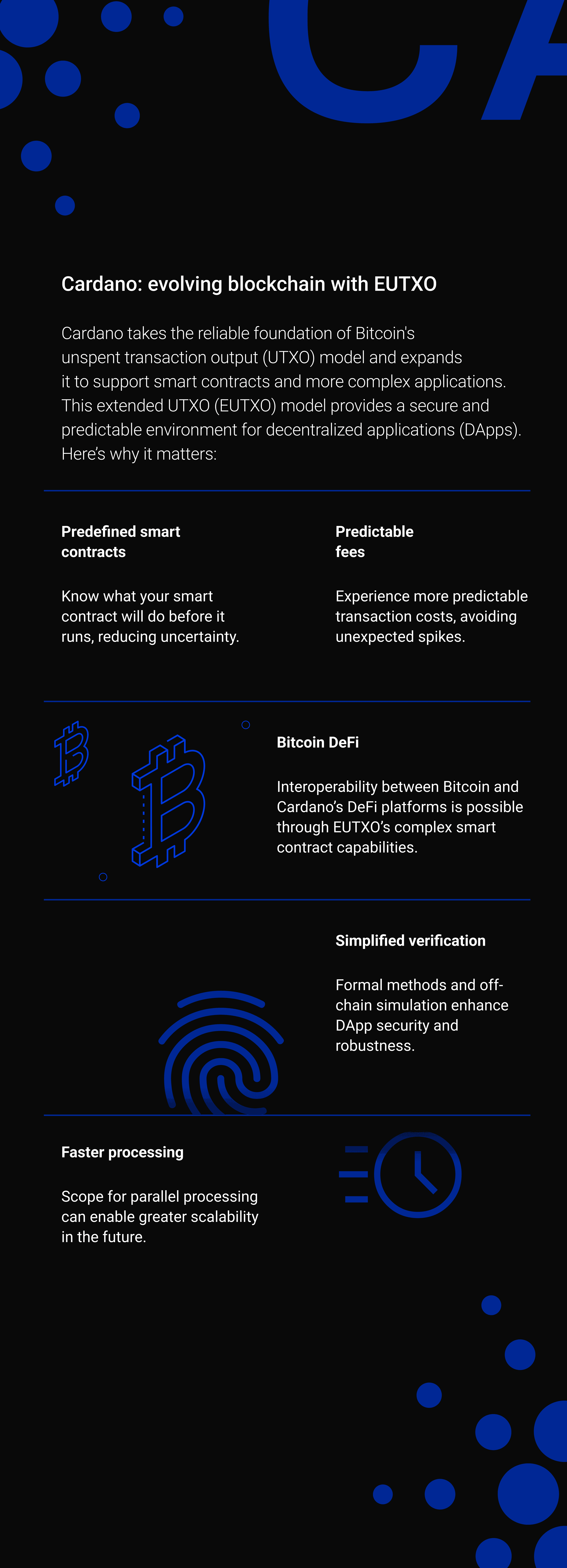 Cardano: evolving blockchain with EUTXO