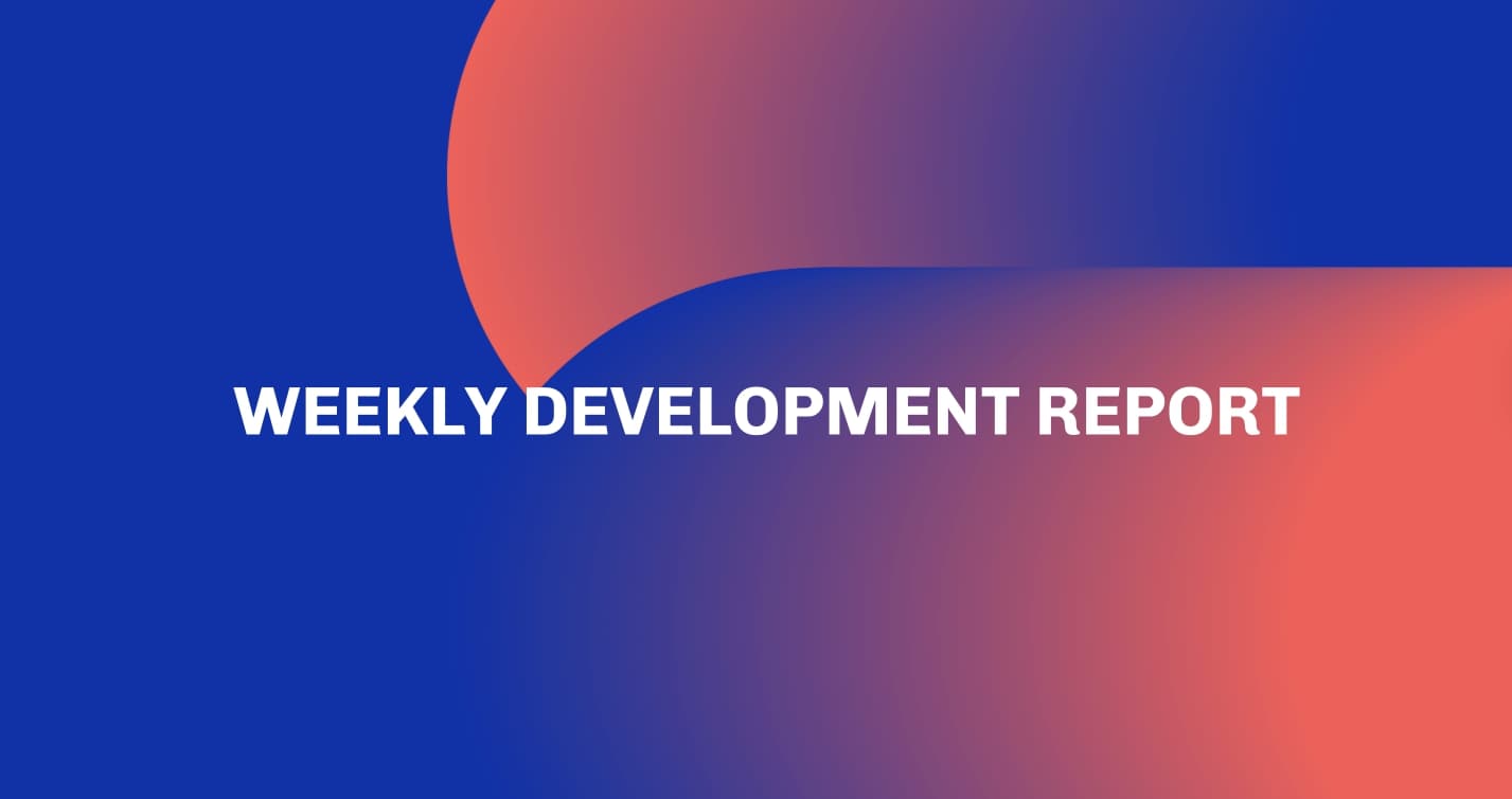 Weekly development report as of 2026-03-20