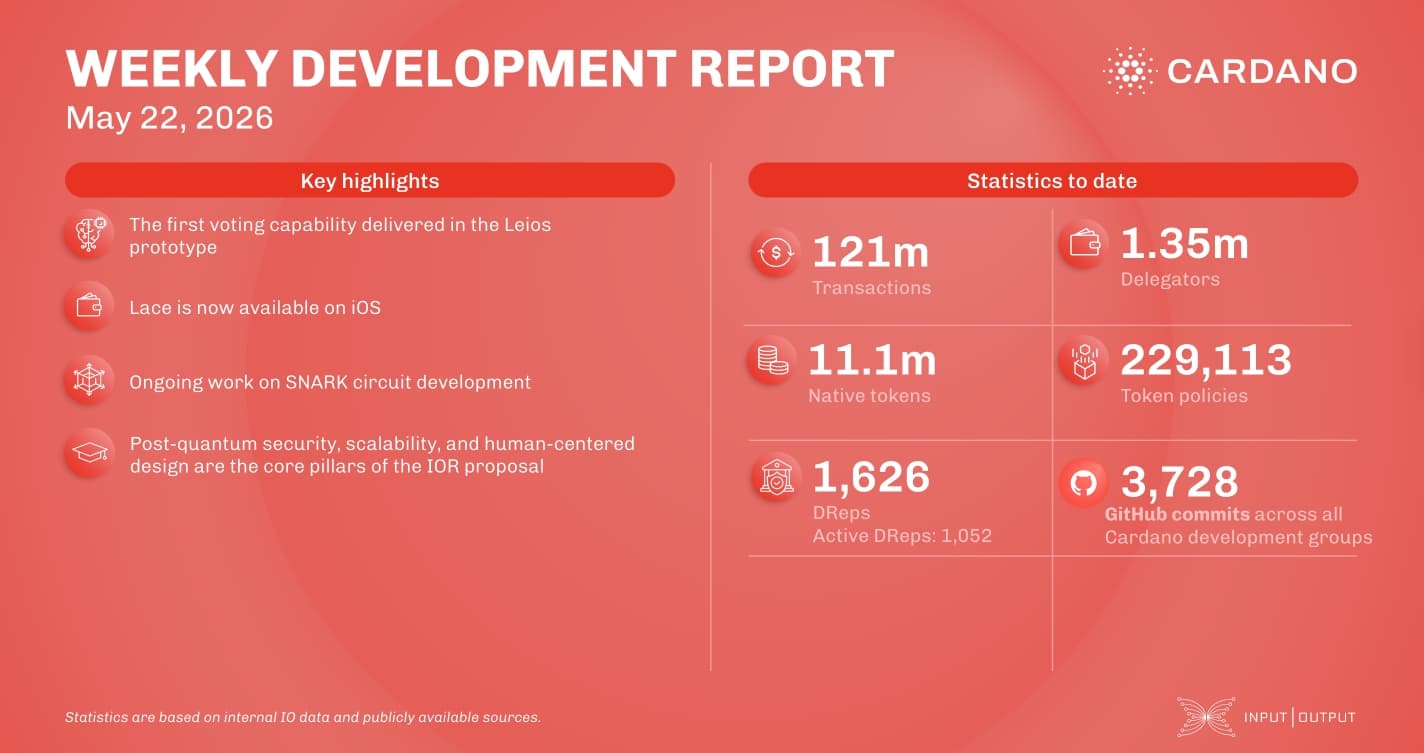 Weekly development report as of 2026-05-22