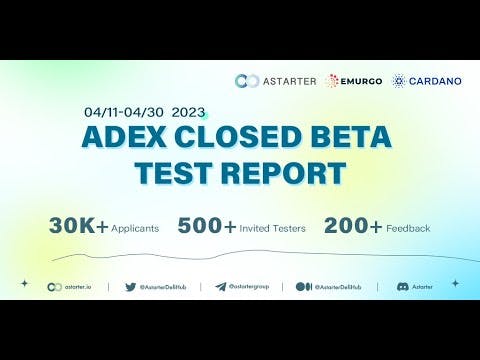 Astarter DEX Closed Beta Test Summary