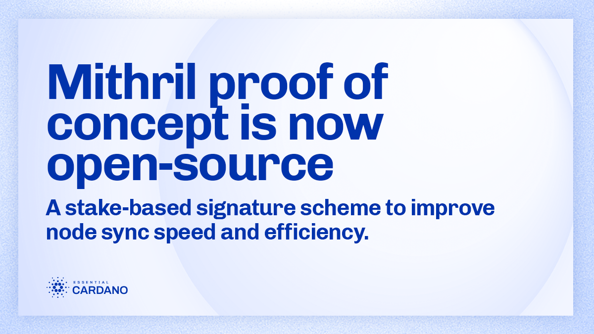 Mithril proof of concept is now open-source