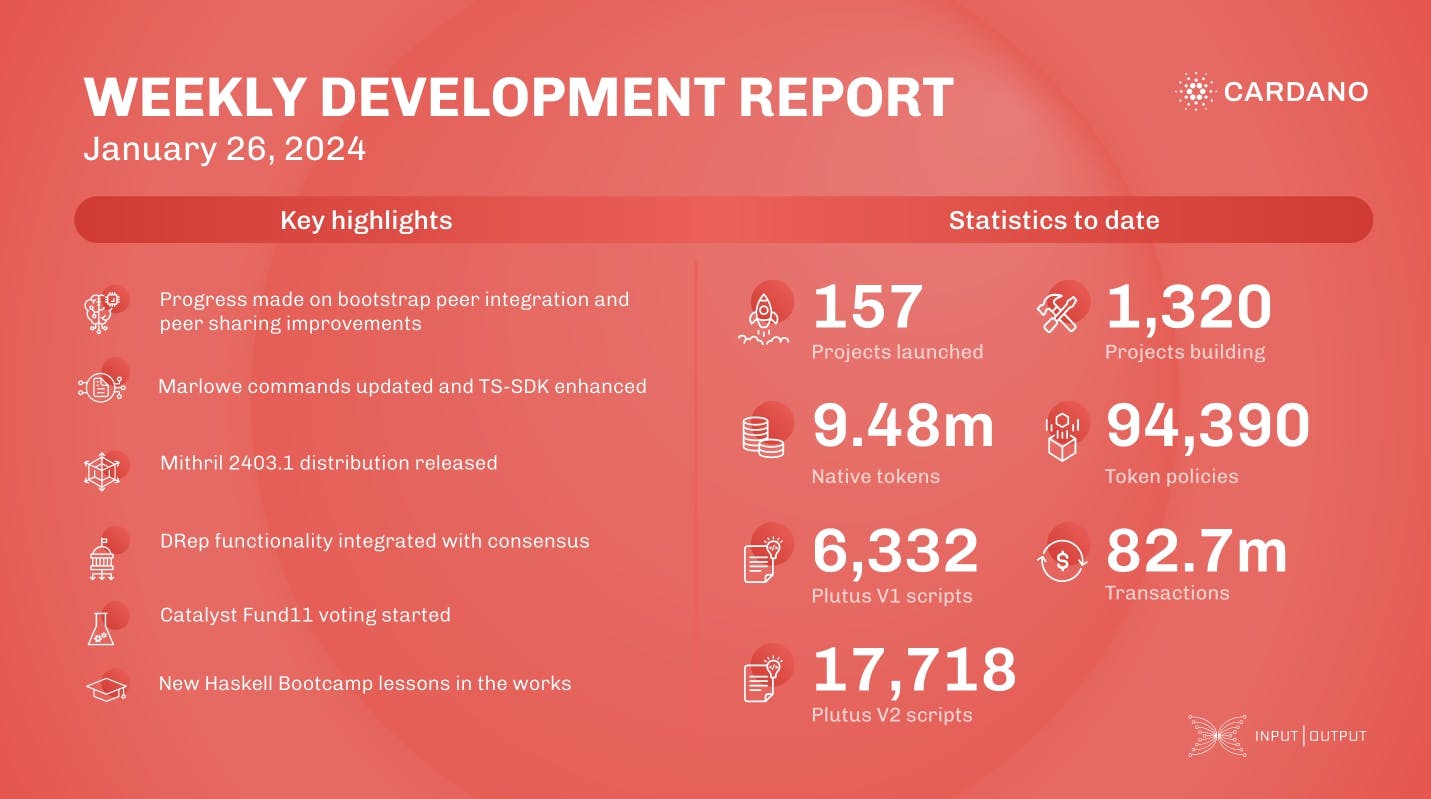 Weekly development report as of 2024-01-26