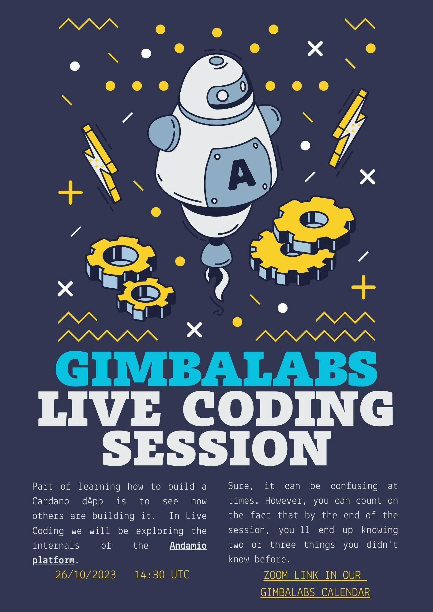 Gimbalabs Live Coding session, brought to you by: Andamio platform