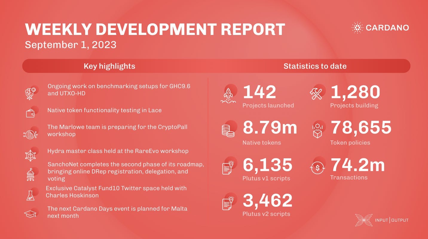 Weekly development report as of 2023-09-01